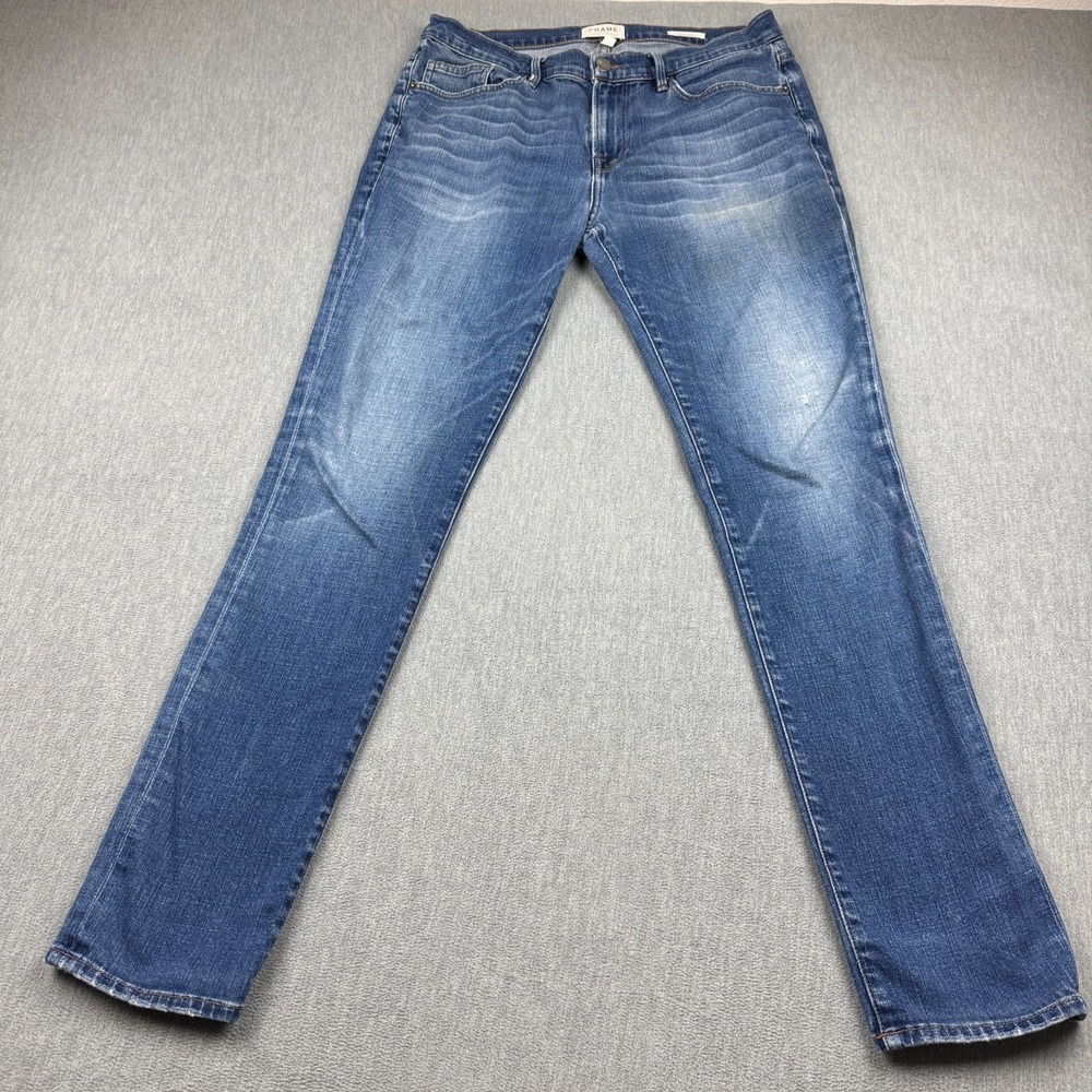 Frame Jeans Mens 33x33 Blue Durango L'Homme Skinny Denim Medium Wash Made in USA